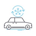 car air conditioning line icon, outline symbol, vector illustration, concept sign Royalty Free Stock Photo