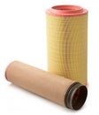 Car air filter cylindrical with reinforcing net