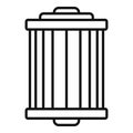 Car air filter icon, outline style Royalty Free Stock Photo