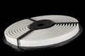 Car air filter, isolated on black background Royalty Free Stock Photo