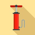 Car air pump icon, flat style Royalty Free Stock Photo