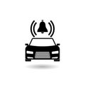 Car Alarm flat icon with shadow Royalty Free Stock Photo
