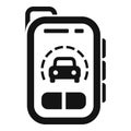 Car alarm system icon simple vector. Smart security