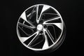 car alloy wheel, new, beautiful, black with polished spokes