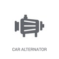 car alternator icon. Trendy car alternator logo concept on white