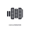 car alternator isolated icon. simple element illustration from car parts concept icons. car alternator editable logo sign symbol