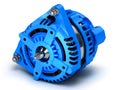 Car alternator isolated on a white background.3D illustration