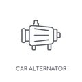 car alternator linear icon. Modern outline car alternator logo c