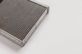 Car aluminum Heat Exchanger. Air Heater radiator for vehicle on white background Royalty Free Stock Photo