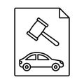 Car auction file Isolated Vector icon that can be easily modified or edited