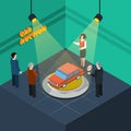 Car Auction Isometric Royalty Free Stock Photo