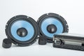 Car audio, car speakers, subwoofer and accessories for tuning Royalty Free Stock Photo