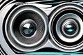 Car audio speakers Royalty Free Stock Photo