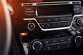 Car audio system front panel Royalty Free Stock Photo