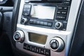 Car audio system front panel, radio, close up Royalty Free Stock Photo