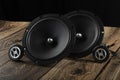 CAR audio systems.Car music.Acoustics on a dark background Royalty Free Stock Photo