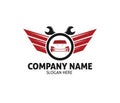 Car auto care dealer repair service vector logo design Royalty Free Stock Photo