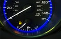 Car Auto Dashboard Gas Fuel Gauge Indicating Showing Empty Fuel Tank Out Of Gas