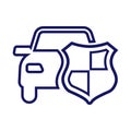 Car or Auto Insurance Outline Icon