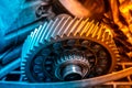 Car Gear Box Repair automotive repair workshop garage mechanic Royalty Free Stock Photo