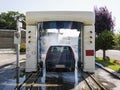 Car in Automatic Washing