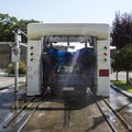 Car in Automatic Washing
