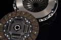 Car or automotive clutch on black background Royalty Free Stock Photo