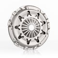 Car or automotive clutch on white background Royalty Free Stock Photo