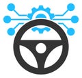 Car Autopilot Scheme Vector Icon Illustration Royalty Free Stock Photo