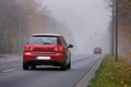 Car in foggy weather