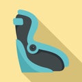 Car baby seatbelt icon, flat style