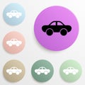 a car badge color set. Simple glyph, flat vector of web icons for ui and ux, website or mobile application Royalty Free Stock Photo