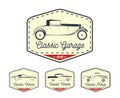 Car badge logo of classic retro motor vehicle icon collection