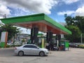 Car in the BANGCHAK Gas station