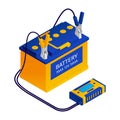 Car Battery Isometric Image