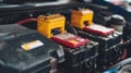 Car Battery Close-up.Power Source Royalty Free Stock Photo
