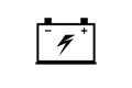 Car battery with electricity icon Royalty Free Stock Photo