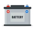 car battery flat design isolated