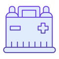 Car battery flat icon. Auto alkaline blue icons in trendy flat style. Automobile accumulator gradient style design