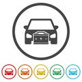 Car battery icon. Set icons in color circle buttons Royalty Free Stock Photo