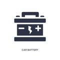 car battery icon on white background. Simple element illustration from mechanicons concept Royalty Free Stock Photo