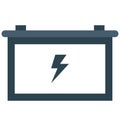 Car Battery Isolated Color Vector icon that can be easily modified or edit Royalty Free Stock Photo