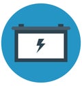 Car Battery Isolated Color Vector icon that can be easily modified or edit Royalty Free Stock Photo