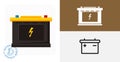 car battery isolated icon. pollution, ecology design element