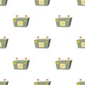 Car battery pattern seamless vector Royalty Free Stock Photo