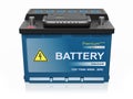 Car battery. Power supply element. 3d render Royalty Free Stock Photo