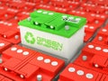 Car battery recycling. Green energy. Royalty Free Stock Photo