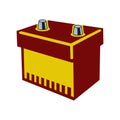 Car battery 12V - vector illustration isolated on a white background in EPS10