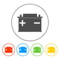 Car battery vector icon