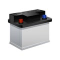 Car Battery on a White 3d Isometric View. Vector Royalty Free Stock Photo